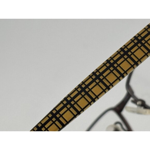 Hardcore Eyewear 1665 BRN 51-15-135 Yellow Plaid Eyeglass Frames - Picture 7 of 7